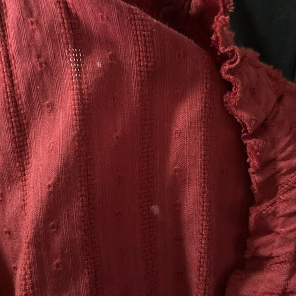 Vintage Old Navy SZ Medium Orange Bohemian Tie Top Embroidered Coquette Girly - Picture 10 of 10